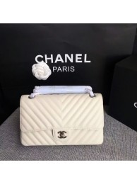 Replica Chanel Flap Shoulder Bags White Original Calfskin Leather CF1112 White HY23667Xe44