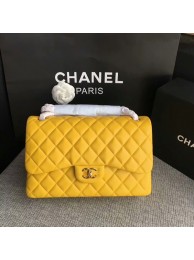 Replica Chanel Flap Shoulder Bags Yellow Original Lambskin Leather CF1113 Glod HY1078Vi77