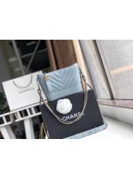 Replica Chanel gabrielle small hobo bag A91810 light blue HY24276Ac56