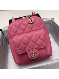 Replica Chanel Grained Calfskin & Gold-Tone Metal backpack AS0003 rose HY14010HB48