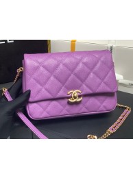 Replica Chanel Grained Calfskin Shoulder Bag AS3103 purple HY11653ui32