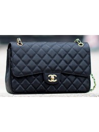 Replica Chanel Jumbo Classic Black Cannage Pattern Flap Bag A58600 Gold HY23096Kg43