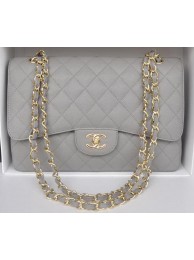 Replica Chanel Jumbo Double Flaps Bag Grey Cannage Pattern A36097 Gold HY5367nB47