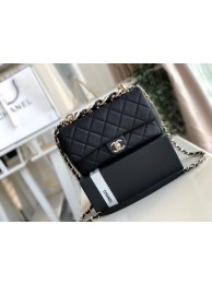 Replica Chanel Lambskin Flap Bag &gold-Tone Metal AS1353 black HY13782XB19