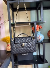 Replica Chanel lambskin Shoulder Bag AS3335 black HY19237nB47