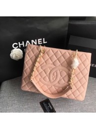 Replica Chanel LE Boy Grand Shopping Tote Bag GST Pink Cannage Pattern A50995 Gold HY26963zR45