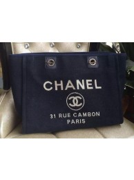 Replica Chanel Medium Canvas Tote Shopping Bag A1679M Black HY9808zR45