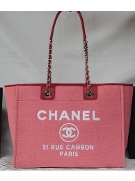 Replica Chanel Medium Canvas Tote Shopping Bag A67001 Pink HY18311sA83