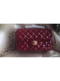 Replica Chanel mini Classic Flap Bag Original Patent A1116 Wine HY18691Sf59