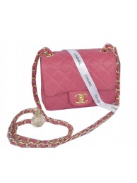 Replica Chanel mini Classic Flap Bag Rose Cannage Pattern 1115 Gold HY9956Kg43