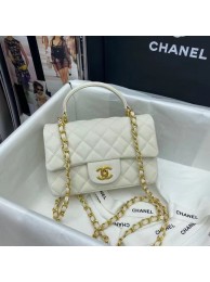 Replica CHANEL mini flap bag with top handle AS2431 White HY9378ij65