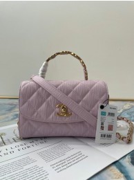 Replica Chanel mini flap bag with top handle AS2477 purple HY17098EO56