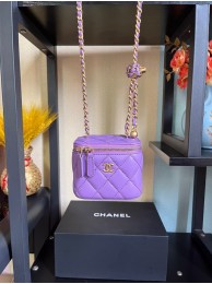 Replica Chanel mini Shoulder Bag Lambskin & Gold-Tone Metal AP2929 Purple HY3958EO56