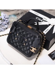 Replica Chanel mini Vanity Case Original A93342 Black HY17934Jw87