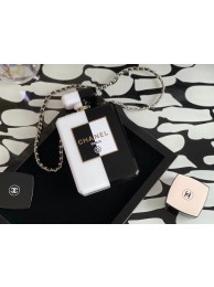 Replica Chanel mini wallet on chain Gold-Tone Metal A8455 black&white HY11329Ye83