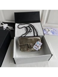 Replica Chanel Original flap bag Sequins&sheepskin AS1448 grey HY24966ec82