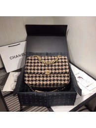 Replica Chanel Original Flap Bags Houndstooth A3269 Black&Beige HY24174ls37
