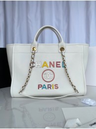 Replica Chanel Original Leather Shopping Bag 66941 white HY20524ls37