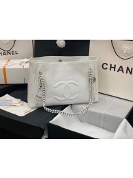 Replica Chanel Original Leather Shopping Bag AS8473 white HY25807nB47