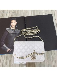 Replica Chanel Original Sheepskin Leather Shoulder Bag 33815 White HY12471sA83