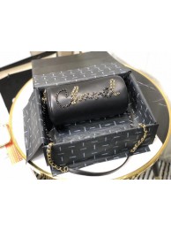 Replica Chanel Original Soft Leather Chain Bag & Gold-Tone Metal AS1531 black HY26659Ye83