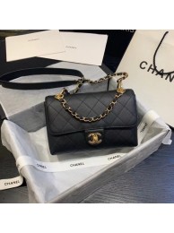 Replica Chanel Original Soft Leather Small flap bag AS1459 black HY23774Jw87