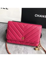 Replica Chanel Owl Pendant Flap Shoulder Bag Calfskin Leather A33814 Pink HY16331cK54