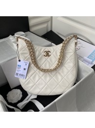 Replica Chanel Shoulder Bag Lambskin & light Gold-Tone Metal AS3153 white HY10842nB47