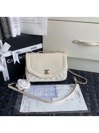 Replica Chanel Shoulder Bag Original Leather White AS0729 Gold HY22765aG44
