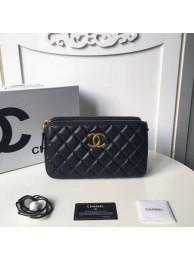 Replica Chanel Shoulder Bag Original Sheepskin Leather A66269 Black HY4059Yn66