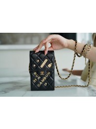 Replica CHANEL Shoulder Micro Mini Bag On Chain AP2288 Black HY11158Ix66
