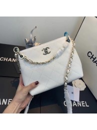 Replica Chanel Small Calfskin hobo bag AS1461 white HY10814ED66