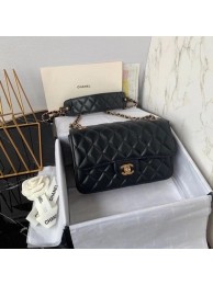 Replica Chanel small flap bag Calfskin & Gold-Tone Metal AS2228 Black HY21034ED66