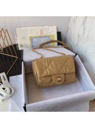 Replica Chanel small flap bag Calfskin & Gold-Tone Metal AS2232 brown HY5197BB13