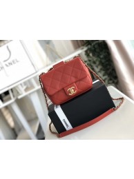 Replica Chanel small flap bag Lambskin & Gold Metal AS1357 red HY7121Ac56