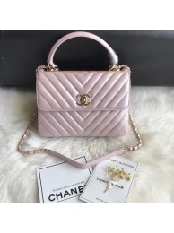 Replica Chanel Small Flap Bag with Top Handle A92236 Pink HY19796hD86