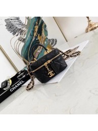Replica chanel small vanity with chain AP2194 black HY19209ED66