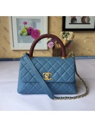 Replica Chanel Tote Bag Skyblue Original Calfskin Leather 92990 Glod HY19166Ac56