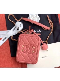 Replica Chanel vanity case Grained Calfskin & Gold-Tone Metal AS0988 pink HY18202it96