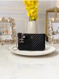 Replica Chanel zipped wallet Goatskin AP31504-2 Black HY15709Ye83