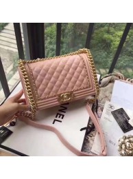 Replica Cheap Boy Chanel Flap Bag Original Leather B67086 Pink HY6752Mq48