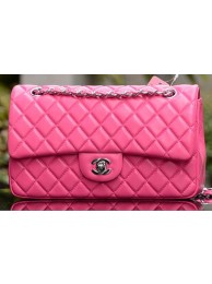 Replica Cheap Chanel 2.55 Series Flap Bag Rose Sheepskin Leather A37586 Silver HY2666QC68