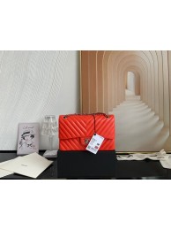 Replica Cheap Chanel classic handbag Lambskin & silver Metal V01112 orange HY16607Mq48