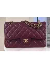 Replica Cheap Chanel Jumbo Classic Flap Bag Burgundy Sheepskin Leather A1113 Gold HY12886QC68