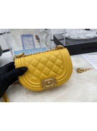 Replica Cheap CHANEL MESSENGER BAG MINI BOY AS3315 yellow HY8871QC68