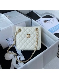 Replica Cheap Chanel mini Shoulder Bag Grained Calfskin&Gold-Tone Metal AS3176 white HY23177Mq48