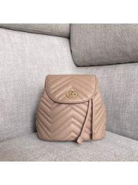 Replica Cheap Gucci GG Marmont matelasse backpack 528129 apricot HY14346QC68