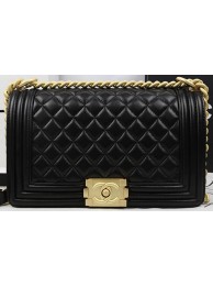Replica Designer Boy Chanel Flap Bags Original Sheepskin Leather A67025 Black HY1126Bb80