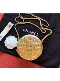 Replica Designer Chanel Calfskin & Gold-Tone Metal AP0366 Gold HY25216Bb80