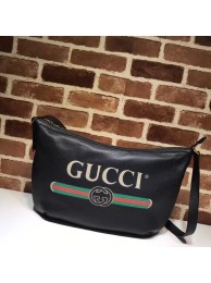 Replica Designer Gucci Print half-moon hobo bag 523588 black HY1491Bb80